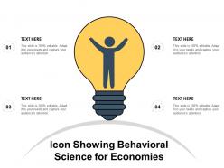 Icon showing behavioral science for economies