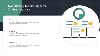 Icon Showing Business Updates For Three Quarters