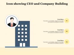 Icon showing ceo and company building