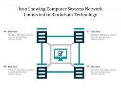 Icon Showing Computer Systems Network Connected To Blockchain Technology