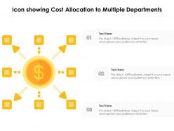 Icon showing cost allocation to multiple departments