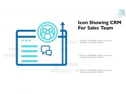 Icon Showing CRM For Sales Team