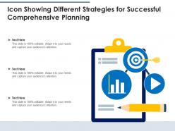 Icon showing different strategies for successful comprehensive planning