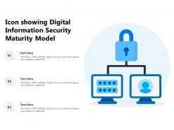 Icon showing digital information security maturity model