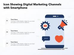 Icon Showing Digital Marketing Channels With Smartphone