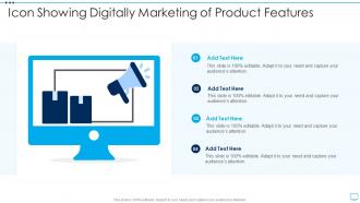 Icon Showing Digitally Marketing Of Product Features