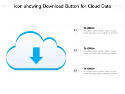 Icon showing download button for cloud data