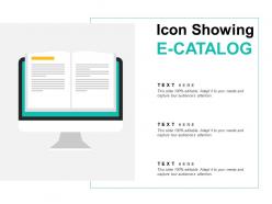 Icon showing e catalog