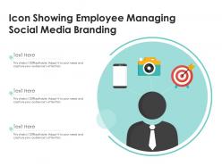 Icon showing employee managing social media branding