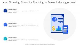 Icon showing financial planning in project management
