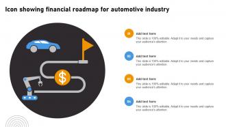 Icon Showing Financial Roadmap For Automotive Industry