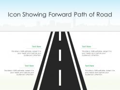 Icon showing forward path of road