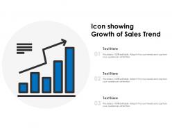 Icon showing growth of sales trend