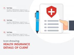 Icon showing health insurance details of client