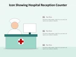 Icon showing hospital reception counter