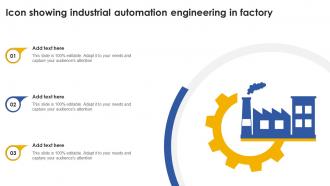 Icon Showing Industrial Automation Engineering In Factory