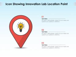 Icon showing innovation lab location point