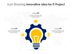 Icon showing innovative idea for it project