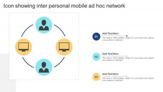Icon Showing Inter Personal Mobile Ad Hoc Network