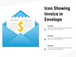 Icon showing invoice in envelope
