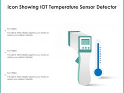 Icon showing iot temperature sensor detector