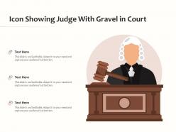 Icon showing judge with gravel in court