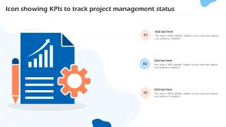 Icon Showing KPIs To Track Project Management Status