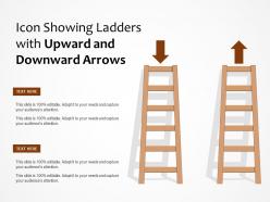 Icon Showing Ladders With Upward And Downward Arrows