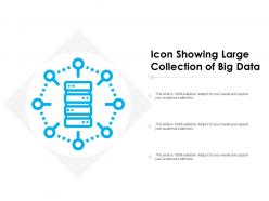Icon showing large collection of big data