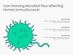 Icon showing microbial virus affecting human immunity level