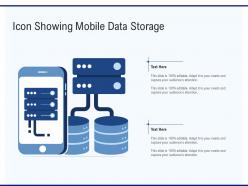 Icon Showing Mobile Data Storage