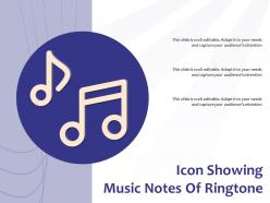 Icon showing music notes of ringtone