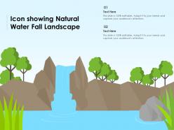 Icon showing natural water fall landscape