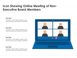 Icon showing online meeting of non executive board members