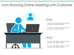 Icon showing online meeting with customer