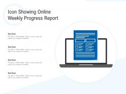 Icon showing online weekly progress report