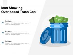 Icon Showing Overloaded Trash Can