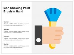 Icon showing paint brush in hand