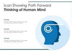 Icon showing path forward thinking of human mind