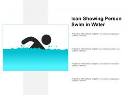 Icon showing person swim in water