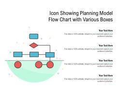 Icon showing planning model flow chart with various boxes