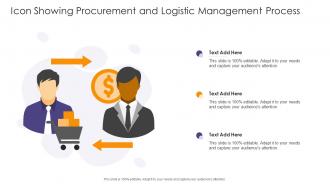 Icon Showing Procurement And Logistic Management Process