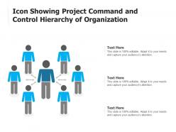 Icon showing project command and control hierarchy of organization