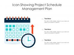 Icon showing project schedule management plan