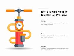 Icon showing pump to maintain air pressure