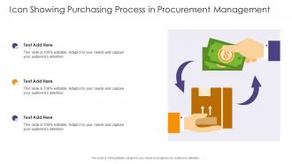 Icon Showing Purchasing Process In Procurement Management
