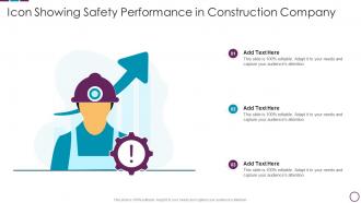 Icon Showing Safety Performance In Construction Company
