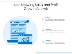 Icon showing sales and profit growth analysis