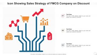 Icon Showing Sales Strategy Of Fmcg Company On Discount