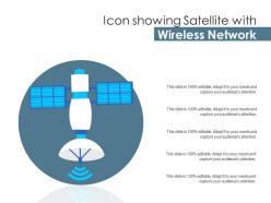Icon Showing Satellite With Wireless Network